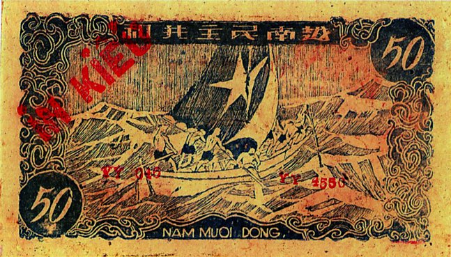 Vietnam credit knote 50 Dong 1947, Trung Bo, specimen