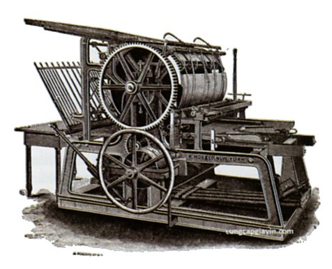 Linotype printing machine