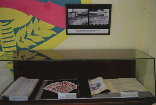 fake money on museum display
