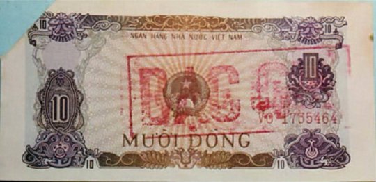 counterfeit 10 dong 1976
