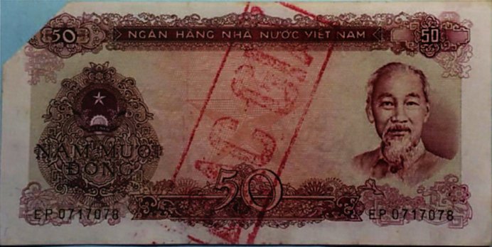 counterfeit 50 dong 1976