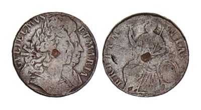 half penny 1692 coin