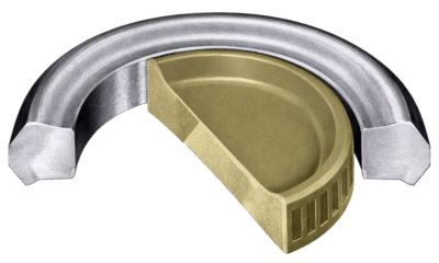 milled edges of bimetallic coin core