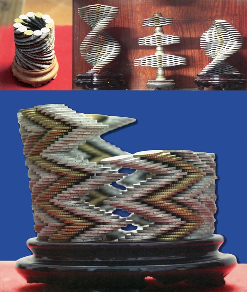 Coin arranging art