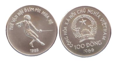Silver Vietnam commemorative coin for Seoul Summer Olympics