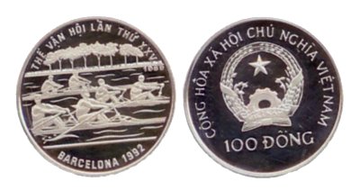 Silver Vietnam commemorative coin for Barcelona Summer Olympics