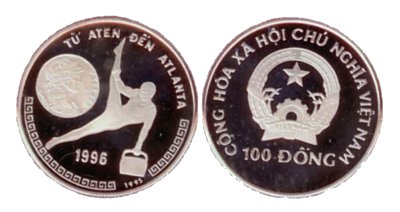 Silver Vietnam commemorative coin for Atlanta Summer Olympics
