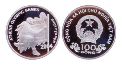 Silver Vietnam commemorative coin for Athens Summer Olympics