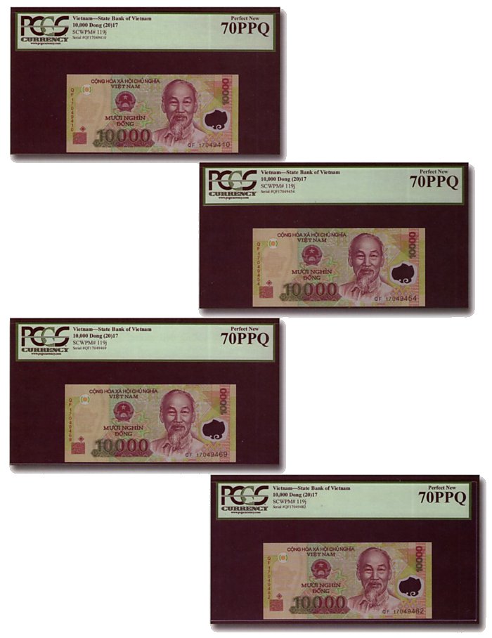 Vietnam 10,000 polymer banknotes